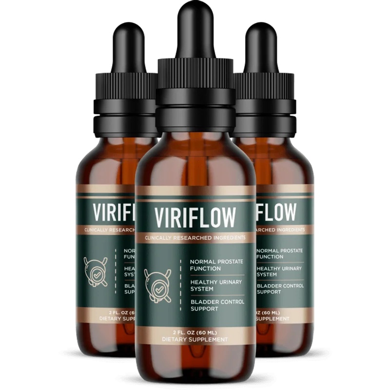 ViriFlow Men's Wellness Support — 3 Bottle / 90 Day Pack